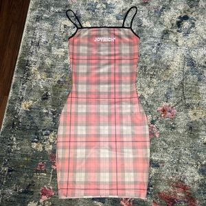Joyrich LA pink plaid dress